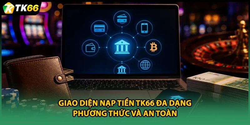  Giao diện nạp tiền TK66 đa dạng phương thức và an toàn