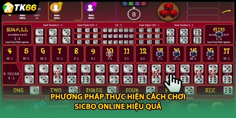 Phương pháp thực hiện cách chơi Sicbo online hiệu quả